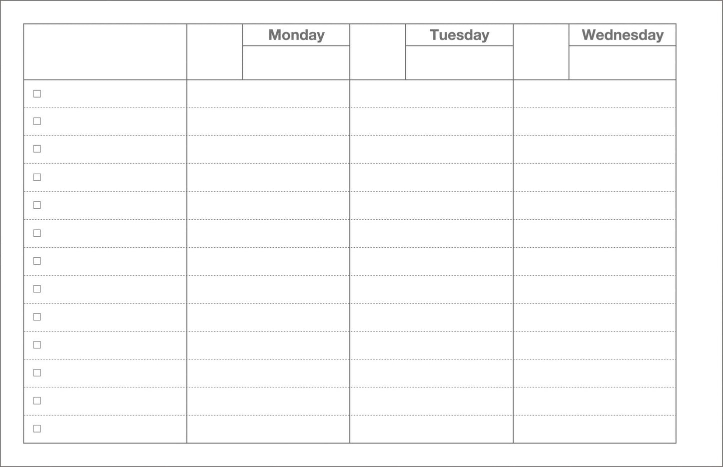 Weekly Schedule