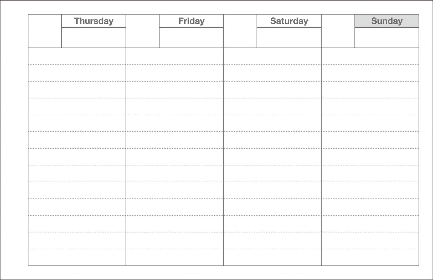 Weekly Schedule